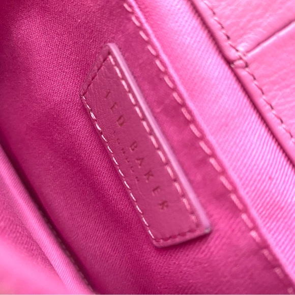 TED BAKER Pink Bow Top handle handbag with long adjustable shoulder cross body - Picture 10 of 16